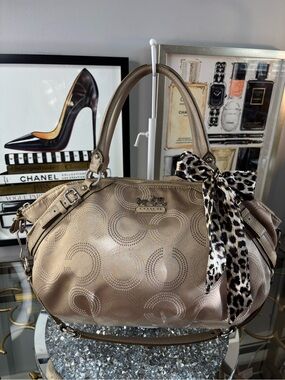 Coach 2010 Madison Dotted Op Art Sophia Satchel EUC